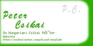 peter csikai business card